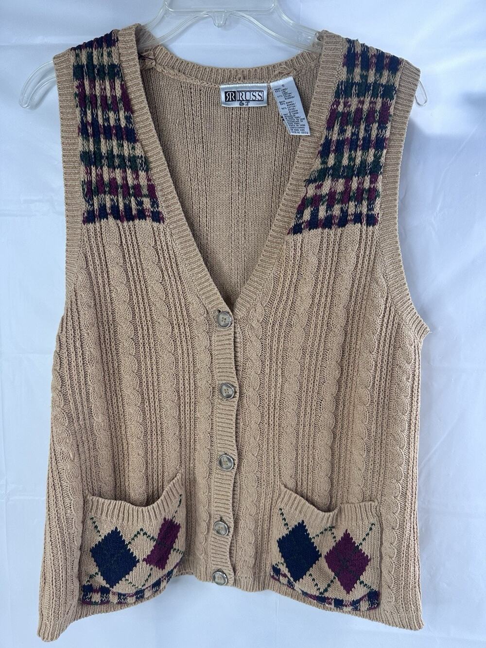 Russ Sweater Vest Small Fair Isle Dark Academia Cottagecore Goblincore Retro